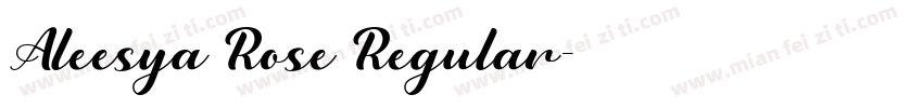 Aleesya Rose Regular字体转换